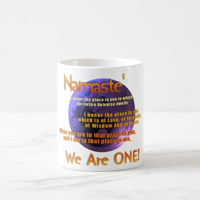 Taza De Café Trazadores de líneas inspiradores uno - Namaste de (Centro)