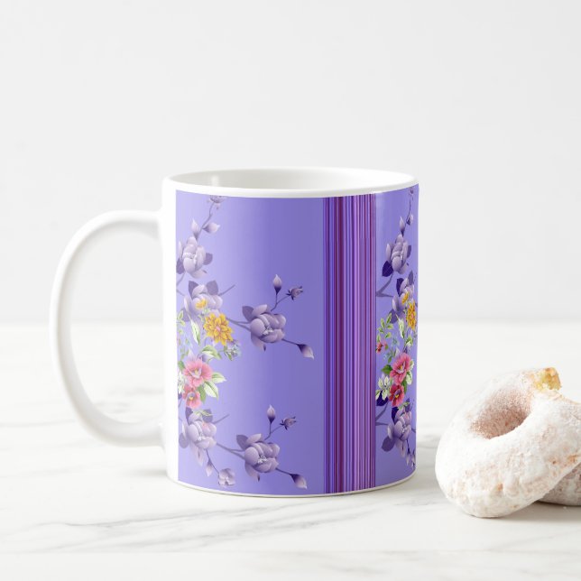 Taza De Café Trazo floral (Con donut)