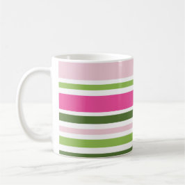 Taza De Café Trazo rosa y verde
