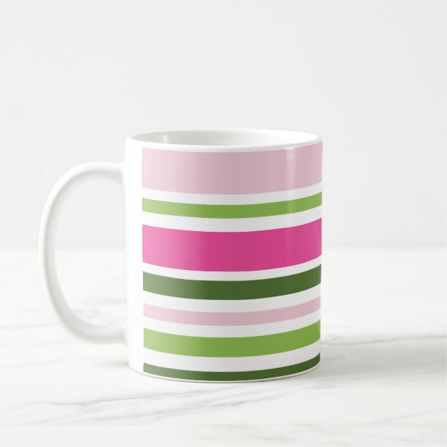 Taza De Café Trazo rosa y verde (Izquierda)