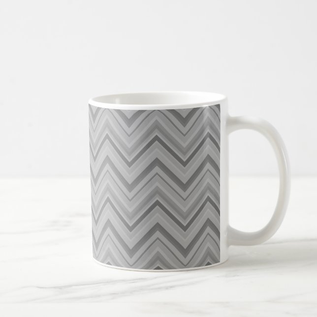 Taza De Café Trazos grises zigzag (Derecha)