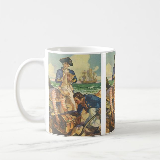 Taza De Café Treasure Island, piratas de venta de hadas de vint (Izquierda)