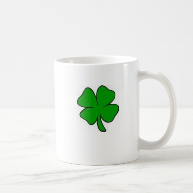 Taza De Café trébol de 4 hojas (Derecha)