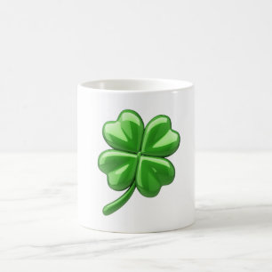 Taza De Café Trébol de cuatro hojas afortunado