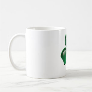Taza De Café Trébol de tres hojas del trébol verde