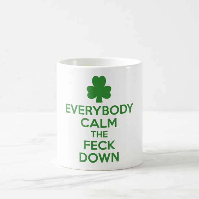 Taza De Café Trébol irlandés (Centro)