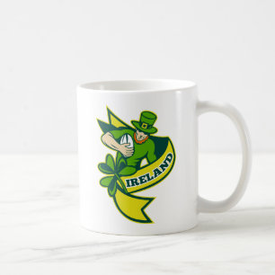 Taza De Café Trébol irlandés del gorra del leprechaun del