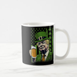 Taza De Café Tréboles de la bandera americana irlandesa Trump S