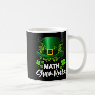 Taza De Café Tréboles de Matemáticas Día de San Patricio Escuel