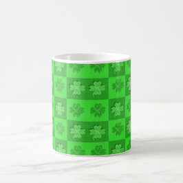 Taza De Café Tréboles del irlandés de la Cuatro-Hoja
