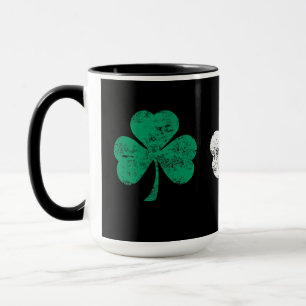 Taza de café tréboles irlandeses