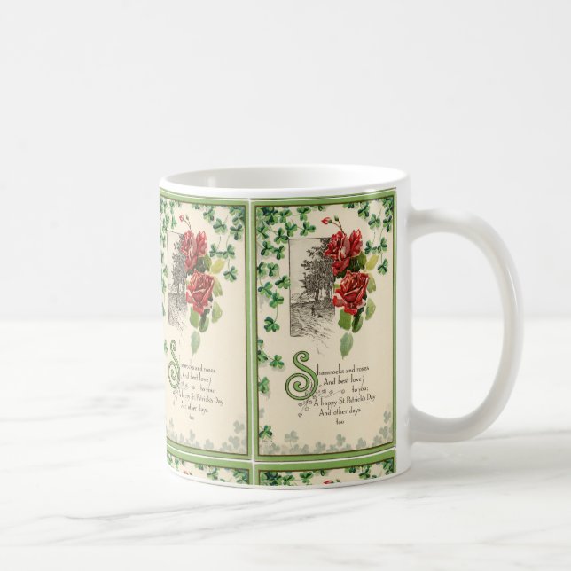 Taza De Café Tréboles y rosas (Derecha)