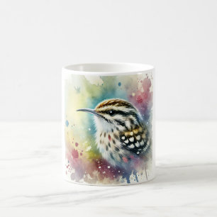 Taza De Café Treecreeper Bird 050824AREF101 - Watercolor