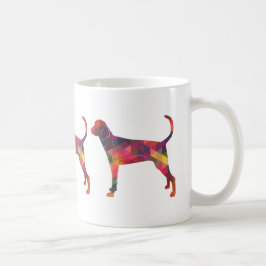 Taza De Café Treeing Walker Coonhound Geometric Silhouette