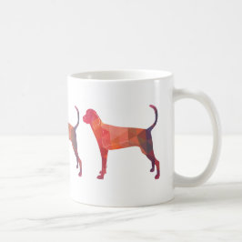Taza De Café Treeing Walker Coonhound Geometric Silhouette