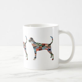 Taza De Café Treeing Walker Coonhound Geometric Silhouette