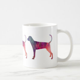 Taza De Café Treeing Walker Coonhound Geometric Silhouette