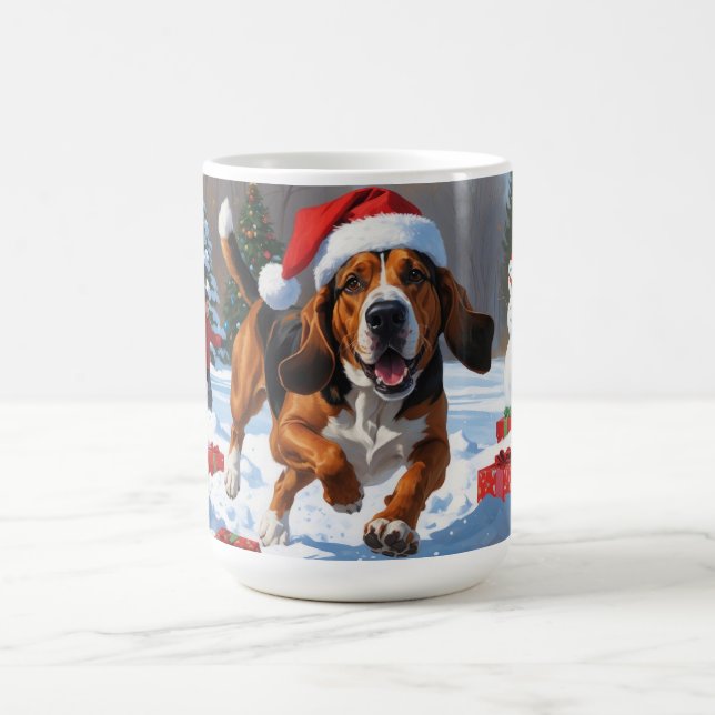 Taza De Café Treeing Walker Coonhound Nieve con Sombrero de Nav (Centro)