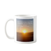 Taza de café Tren al amanecer