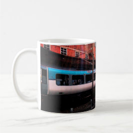 Taza De Café Tren azul y plata