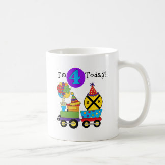 Taza De Café Tren de Cumpleaños 4 camisetas de cumpleaños y reg