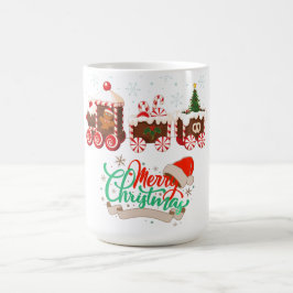 Taza De Café Tren de Dulces Feliz Navidad