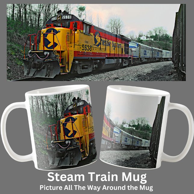 Taza De Café Tren de Locomotora CSX Chessie Diesel (Subido por el creador)