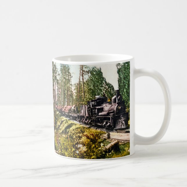 Taza De Café Tren de registración en la montaña del hierro, (Derecha)