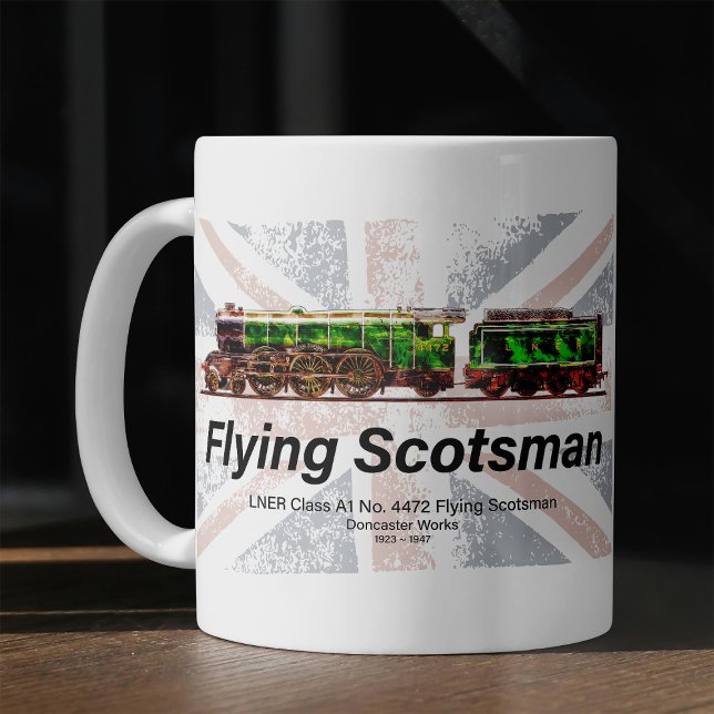 Taza De Café Tren de vapor de Escocia volante Locomotora ingles (Subido por el creador)