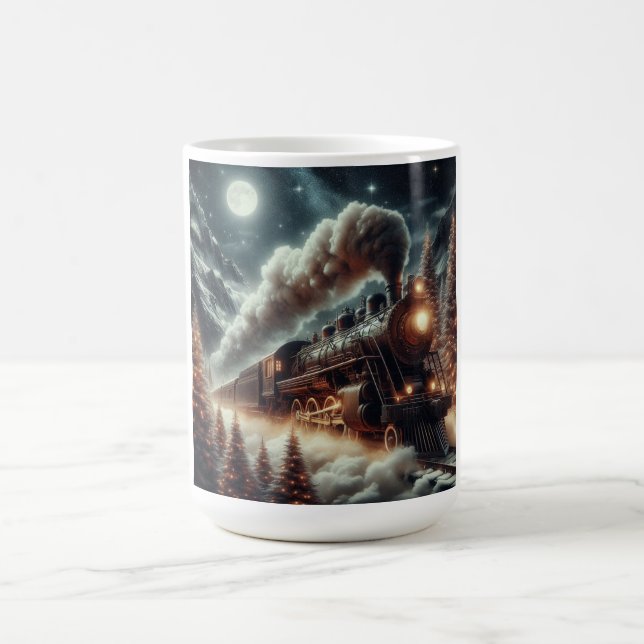 Taza De Café Tren nocturno de invierno/Navidades (Centro)