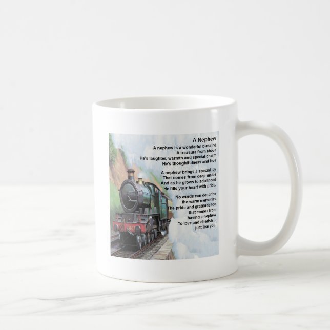 Taza De Café Tren - poema del sobrino (Derecha)