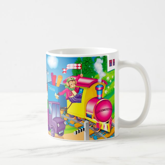 Taza De Café tren y coche (Derecha)