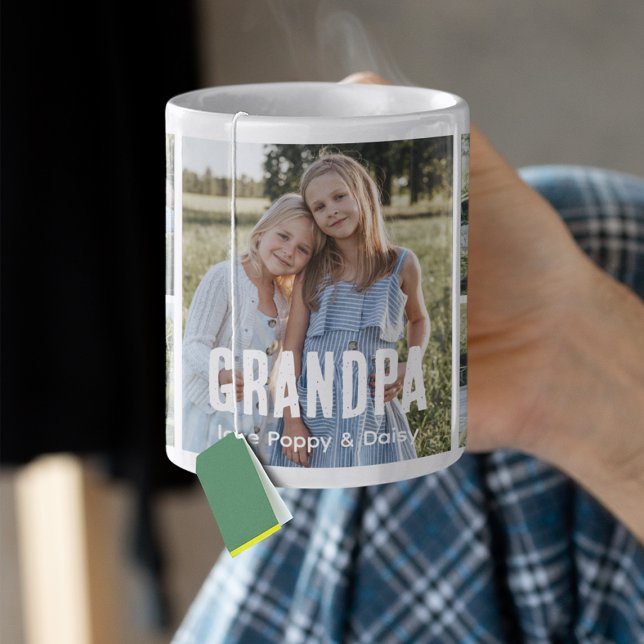 Taza De Café Trendy 5 Photo Collage Grandpa (Subido por el creador)