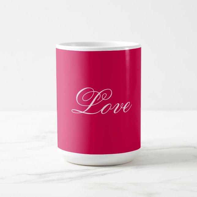 Taza De Café Trendy Carmine Background Love Boda (Centro)