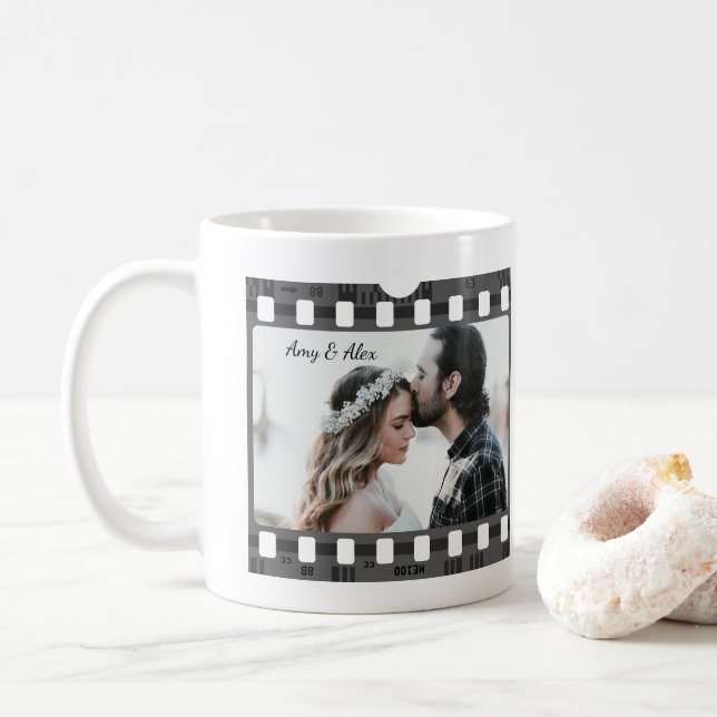 Taza De Café Trendy Film Reel Movie Personalizado Picture Frame (Con donut)