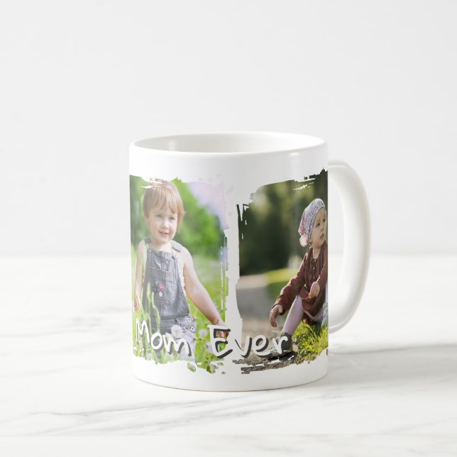 Taza De Café Trendy Modern Mother Best Mom Ever Keepsake (Anverso derecho)