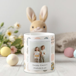 Taza De Café Trendy Pastel Easter Photo Mug | Personalized