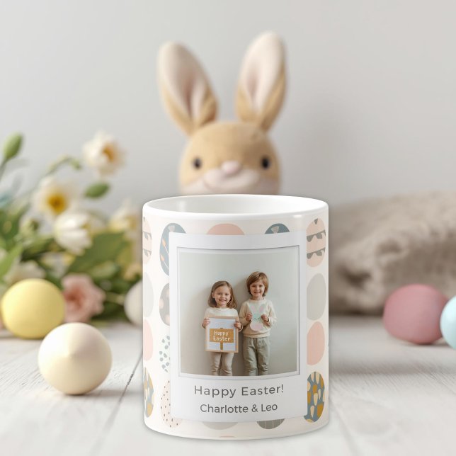 Taza De Café Trendy Pastel Easter Photo Mug | Personalized (Subido por el creador)