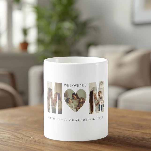 Taza De Café Trendy Personalized Photo WE LOVE YOU Mom Mug (Subido por el creador)