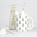 Taza De Café Trendy Winter | Christmas Tree Pattern<br><div class="desc">Trendy Winter | Christmas Tree Pattern</div>