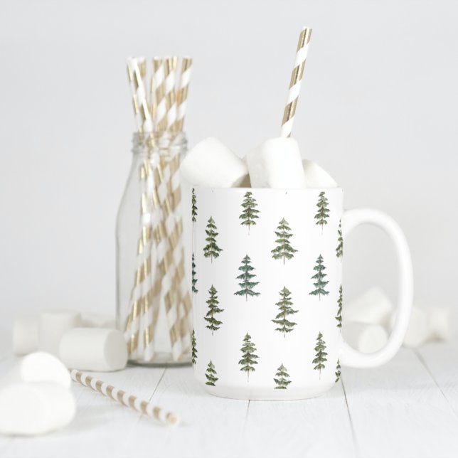 Taza De Café Trendy Winter | Christmas Tree Pattern (Subido por el creador)