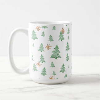 Taza De Café Trendy Winter Unique Christmas Tree Stars
