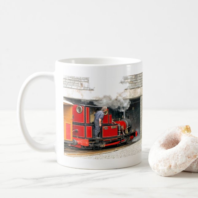 TAZA DE CAFÉ TRENES DE VAPOR (Con donut)
