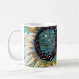 Taza De Café Tres abejorros en un girasol