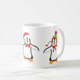 Taza De Café Tres adorables pingüinos bailando