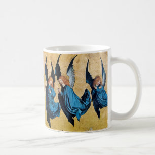 Taza De Café TRES ÁNGELES NAVIDADES EN GEMstone AZUL / Sapphire