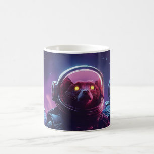 Taza De Café Tres Astro-Lemurs en Cascos Espaciales - Animal de