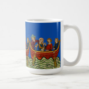 Taza De Café Tres barcos en el azul del río