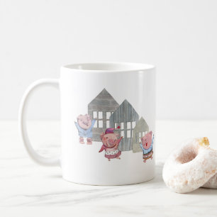 Taza De Café Tres Cerditos con sus casas