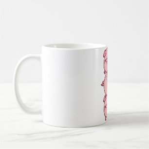 Taza De Café Tres Cerditos Cuidados apilados juntos Divertidos